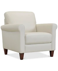 Closeout! Kared 35" Roll Arm Leather Chair, Created for Macy's