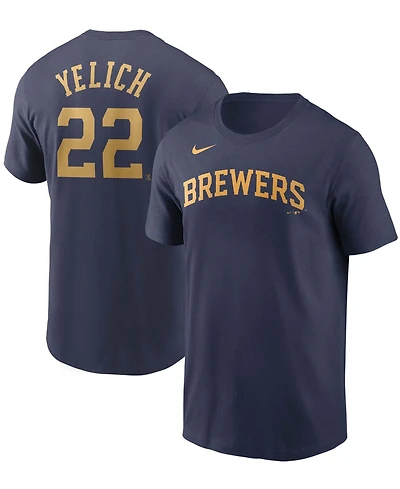 Nike Men's Milwaukee Brewers Name & Number T-Shirt - Christian Yelich