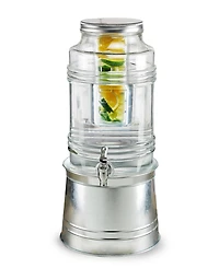 Style Setter Bungalow Beverage 2.4 Gallon Dispenser with Ice Insert, Fruit Infuser, and Galvanized Base