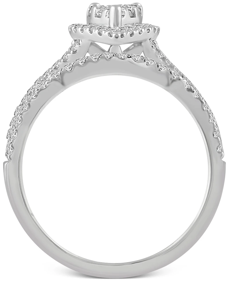 Diamond Teardrop Cluster Bridal Set (3/4 ct. t.w.) in 14k White, Yellow or Rose Gold