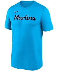 Men's Blue Miami Marlins Wordmark Legend T-shirt