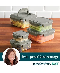 Rachael Ray Stacking 10-Pc. Square Food Storage Container Set