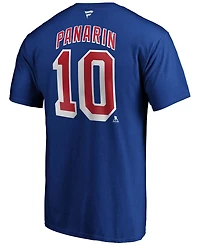 Men's Artemi Panarin Blue New York Rangers Player Authentic Stack Name and Number T-shirt