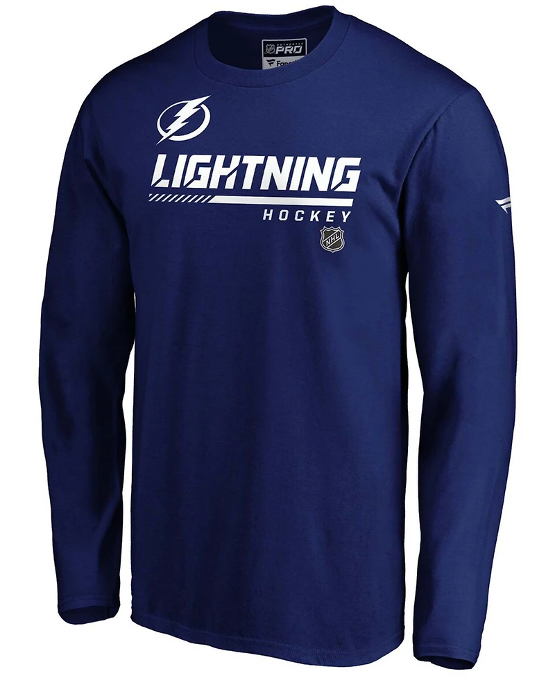 Men's Blue Tampa Bay Lightning Authentic Pro Core Collection Prime Long Sleeve T-shirt