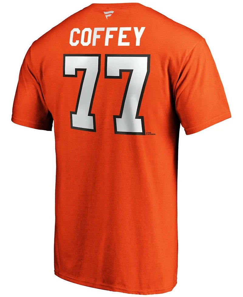 Men's Paul Coffey Orange Philadelphia Flyers Authentic Stack Retired Player Name and Number T-shirt