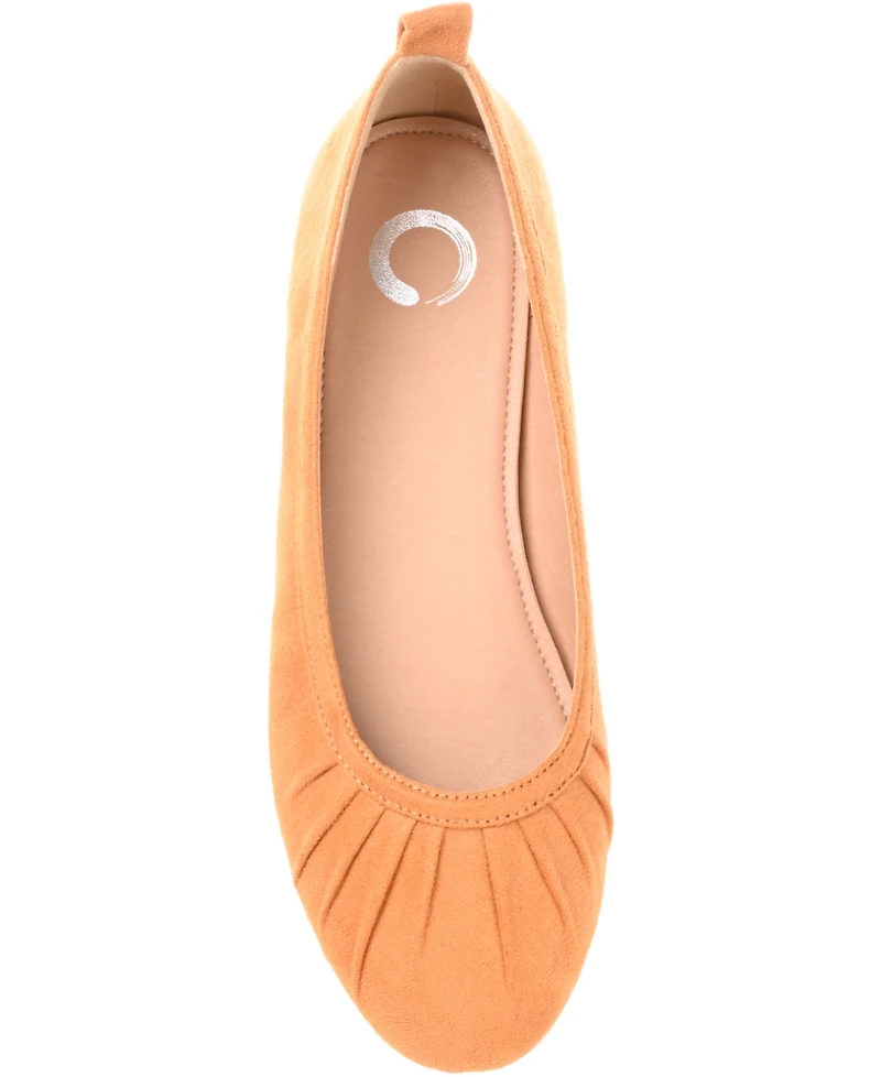 Journee Collection Women's Tannya Ruched Ballet Flats