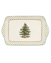 Christmas Tree Polka Dot Dessert Tray
