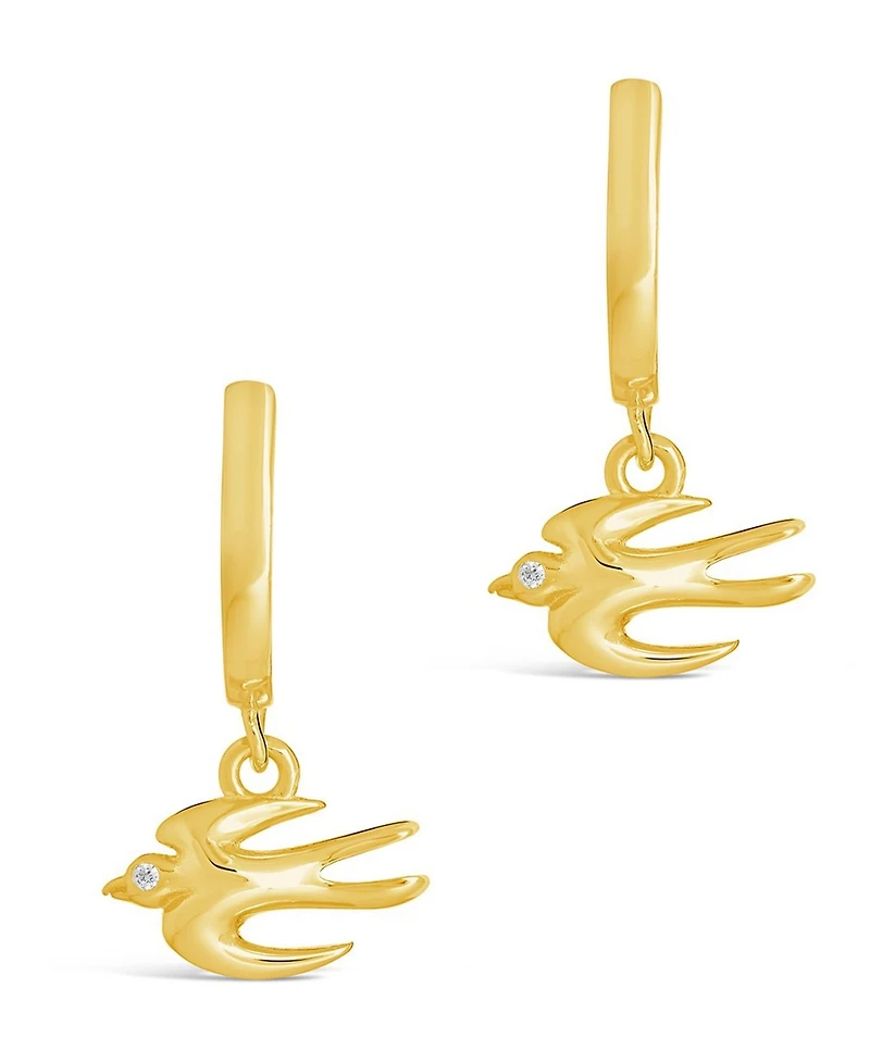 Sterling Forever Women's Rhea Micro Hoop Earrings