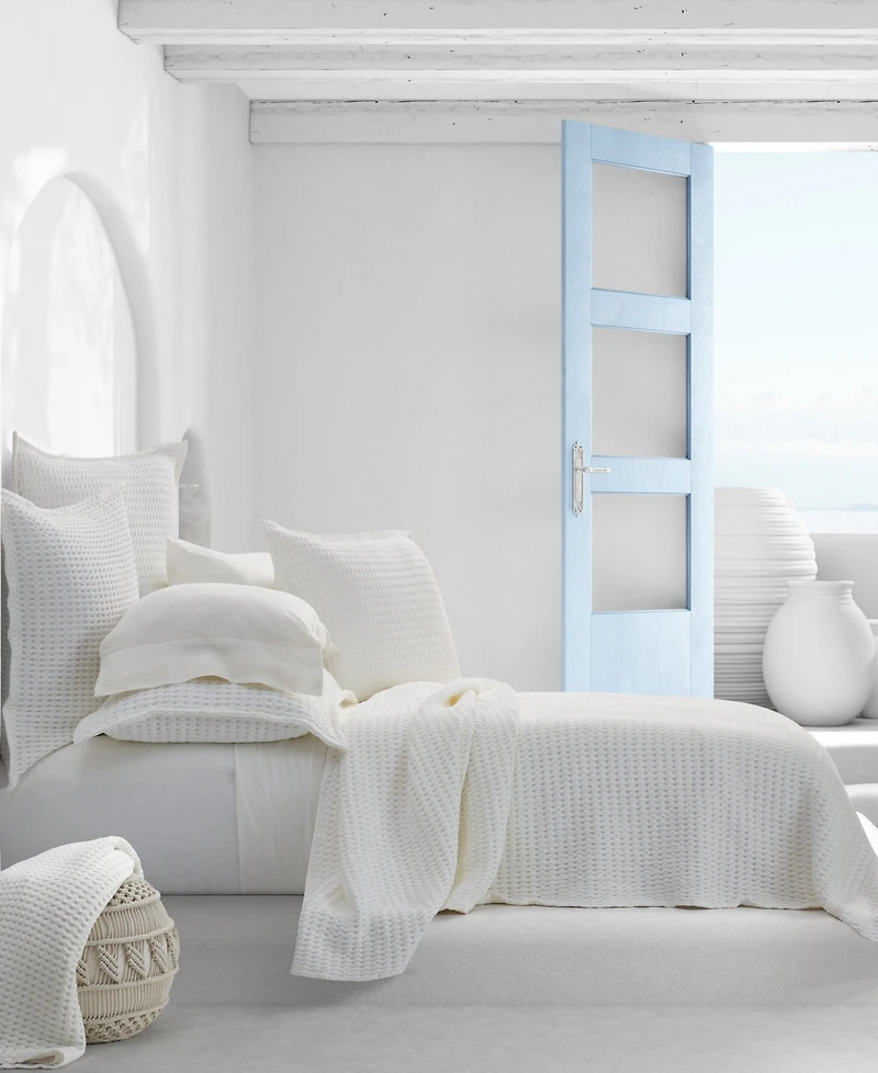 White Sand Pebble Beach Honeycomb Sham, Standard