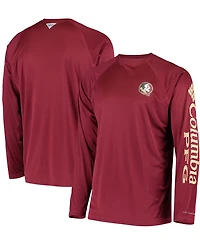 Men's Pfg Garnet Florida State Seminoles Terminal Tackle Omni-Shade Long Sleeve T-shirt