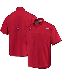 Men's Columbia Cardinal Arkansas Razorbacks Pfg Tamiami Shirt