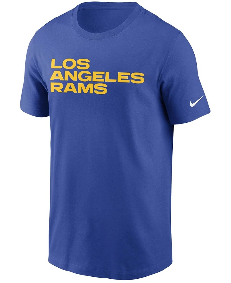 Men's Royal Los Angeles Rams Team Wordmark T-shirt