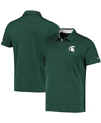 Men's Green Michigan State Spartans Tech Trail Space Dye Omni-Shade Polo