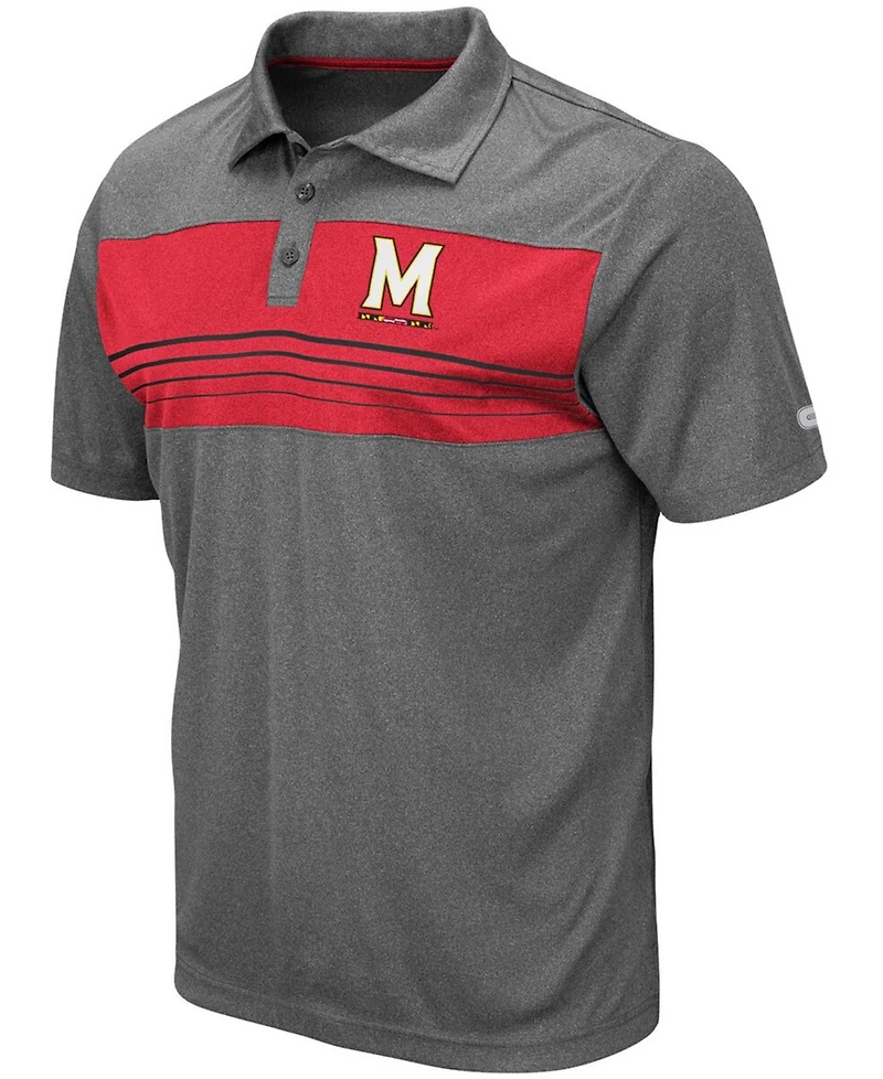 Men's Heathered Charcoal Maryland Terrapins Team Smithers Polo