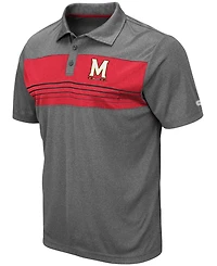 Men's Heathered Charcoal Maryland Terrapins Team Smithers Polo