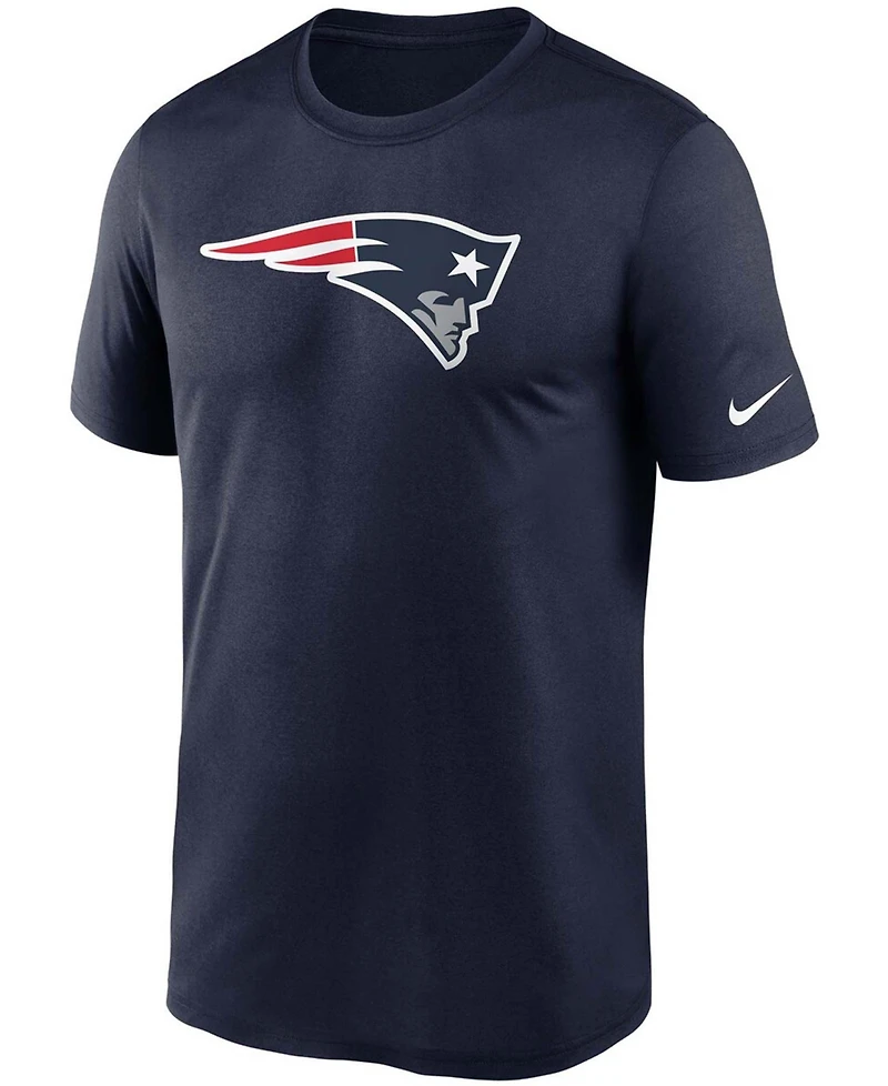Men's Big and Tall Navy New England Patriots Logo Essential Legend Performance T-shirt