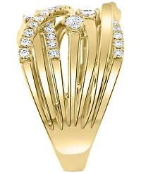 Effy Diamond Multi-Shape Multirow Crossover Ring (1 ct. t.w.) in 14k Gold
