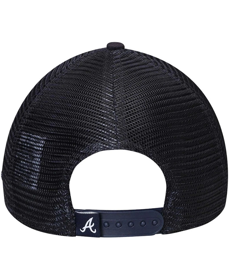 Men's Navy Atlanta Braves Trucker 9FORTY Adjustable Snapback Hat