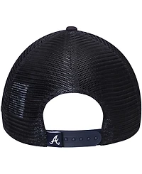 Men's Navy Atlanta Braves Trucker 9FORTY Adjustable Snapback Hat