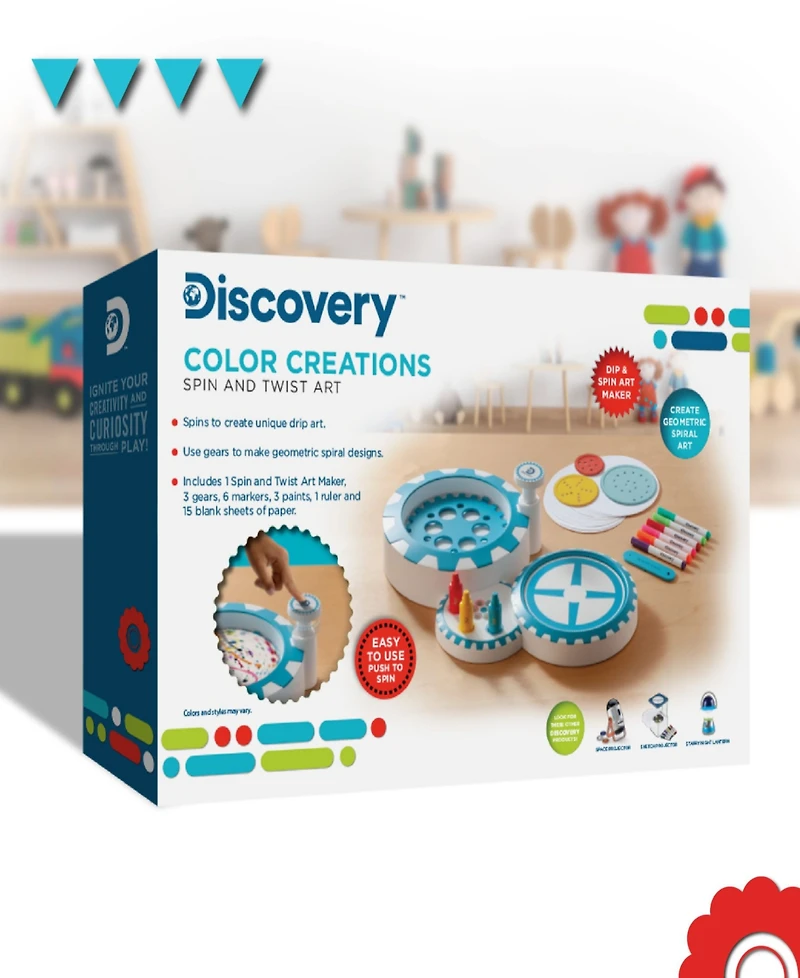 Discovery Kids Spiral and Spin Art Station-Set includes - Spin Station