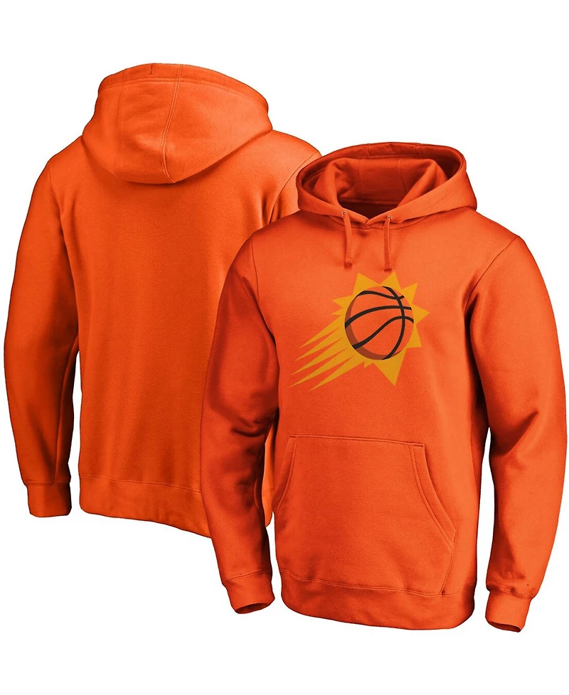 Men's Orange Phoenix Suns Primary Team Logo Pullover Hoodie