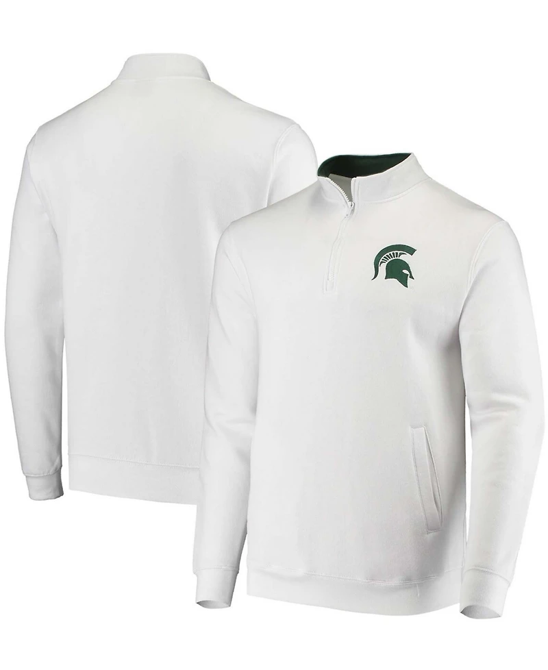 Men's White Michigan State Spartans Tortugas Logo Quarter-Zip Jacket