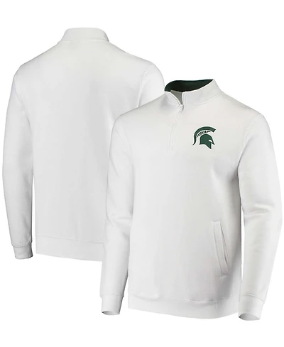 Men's White Michigan State Spartans Tortugas Logo Quarter-Zip Jacket