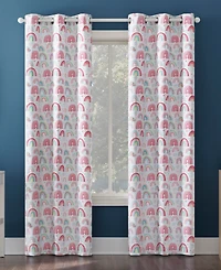 Rainbows Print 100% Blackout Grommet Curtain Panel