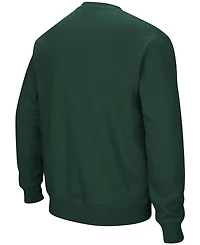 Men's Green Dartmouth Big Arch Logo Tackle Twill Pullover Sweatshirt
