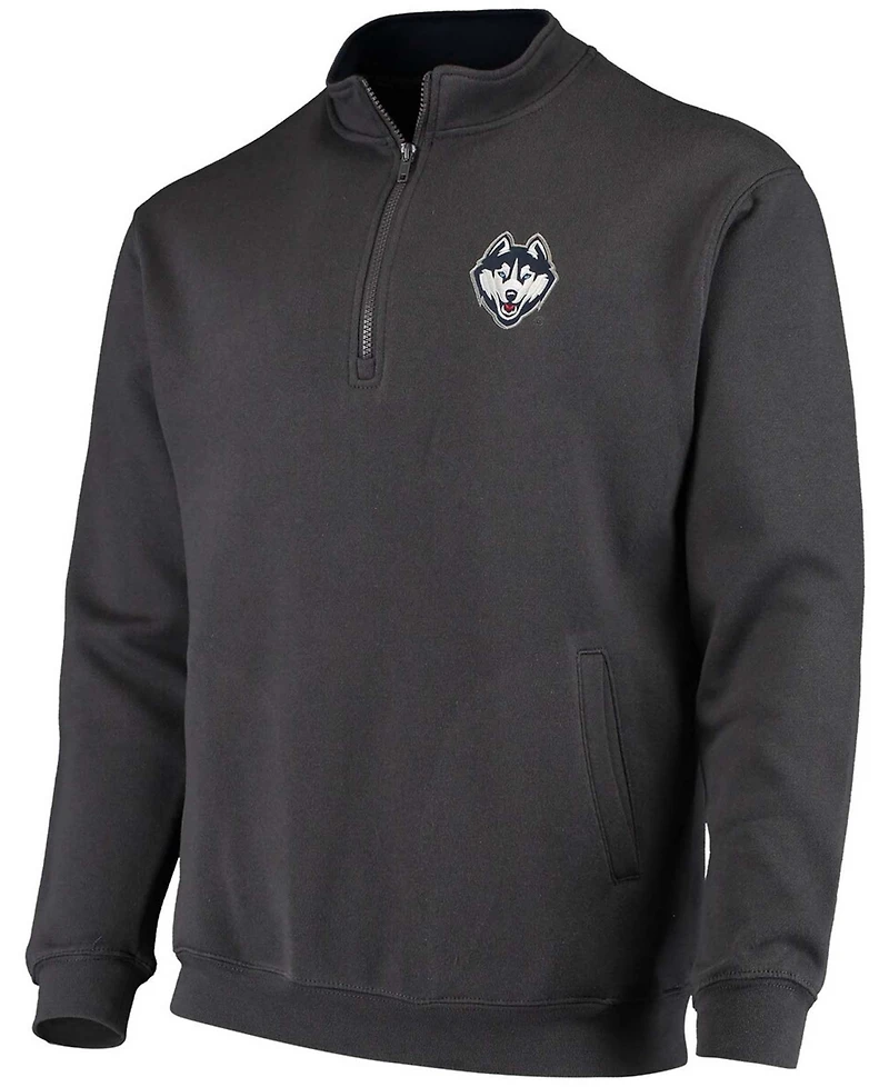 Men's Charcoal UConn Huskies Tortugas Logo Quarter-Zip Jacket