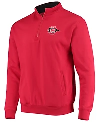 Men's Red San Diego State Aztecs Tortugas Logo Quarter-Zip Jacket