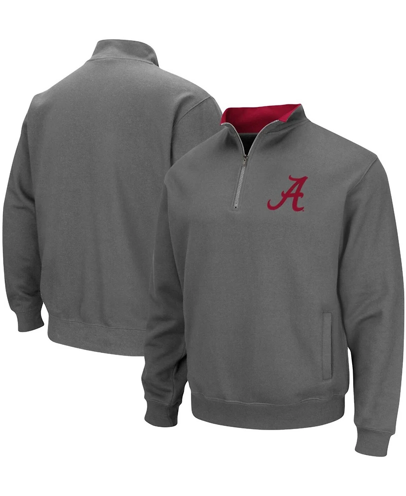 Men's Charcoal Alabama Crimson Tide Tortugas Logo Quarter-Zip Pullover Jacket
