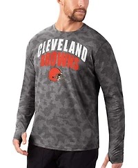 Men's Black Cleveland Browns Camo Performance Long Sleeve T-shirt
