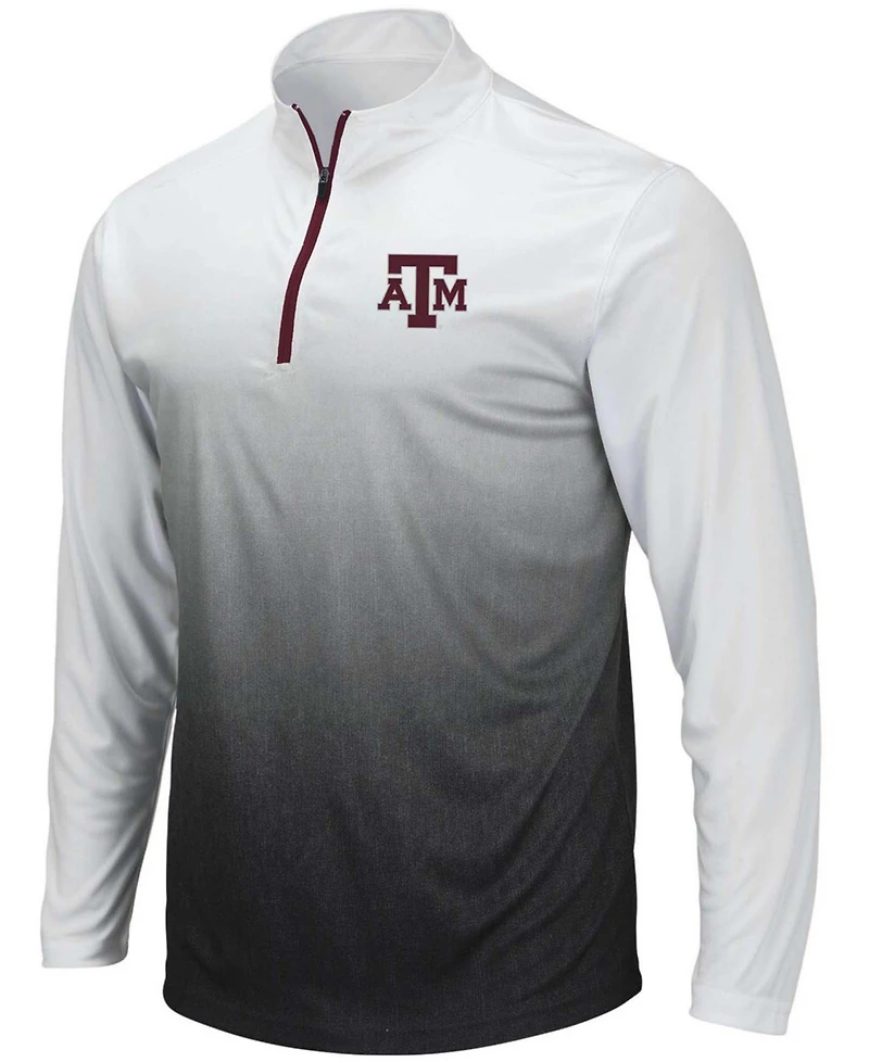 Men's Gray Texas A M Aggies Magic Team Logo Quarter-Zip Jacket