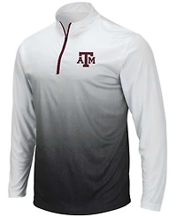 Men's Gray Texas A M Aggies Magic Team Logo Quarter-Zip Jacket