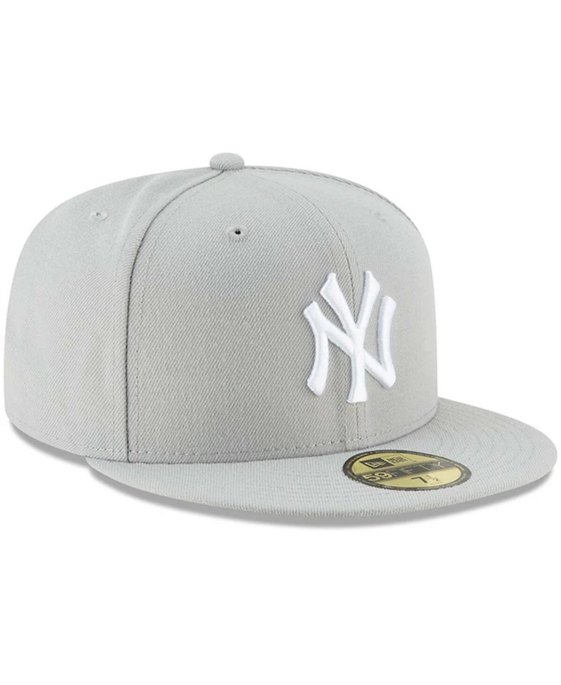 Men's Gray New York Yankees Fashion Color Basic 59FIFTY Fitted Hat