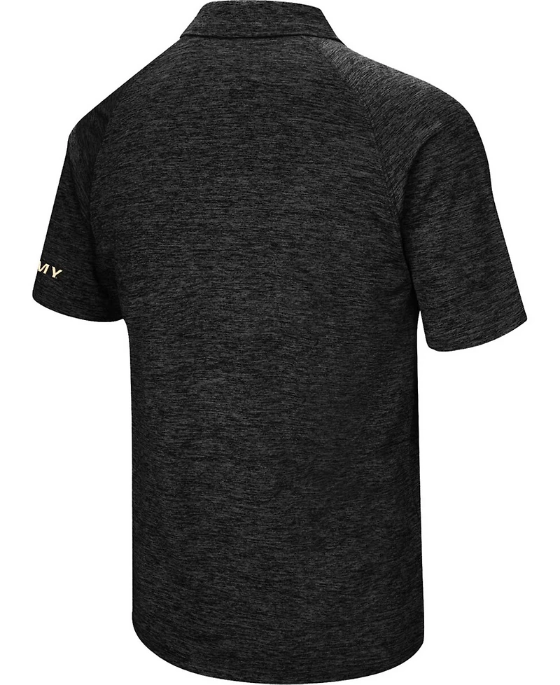 Men's Heather Black Army Knights Down Swing Polo Shirt