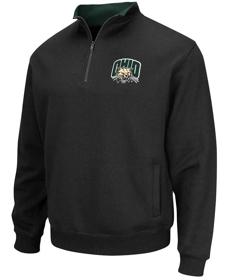 Men's Black Ohio Bobcats Tortugas Logo Quarter-Zip Jacket
