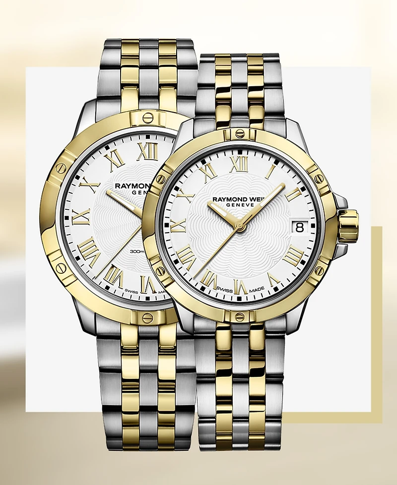 Raymond Weil Men's Swiss Tango Two-Tone Pvd Stainless Steel Bracelet Watch 41mm 8160-stp-00308