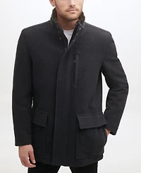 Cole Haan Men's Wool Plush Car Coat