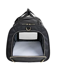 Soft Sided Multi-Entry Collapsible Travel Pet Carrier Duffel With Removable Lining