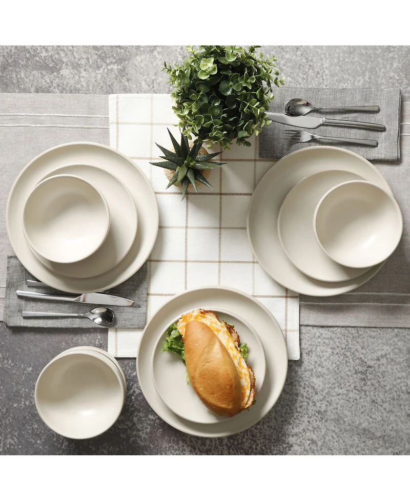 Gibson Home Rockaway 12-Piece Dinnerware Set, Service for 4