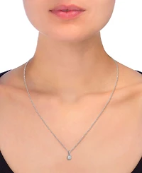 Diamond Solitaire 18" Pendant Necklace (1/5 ct. t.w.) 14k White, Yellow or Rose Gold