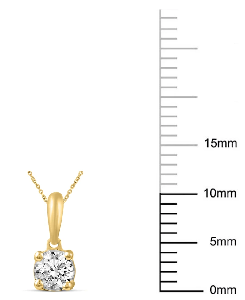 Diamond Solitaire 18" Pendant Necklace (1/5 ct. t.w.) 14k White, Yellow or Rose Gold