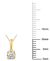 Diamond Solitaire 18" Pendant Necklace (1/5 ct. t.w.) 14k White, Yellow or Rose Gold