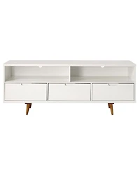 58" 3 Drawer Solid Wood Tv Stand