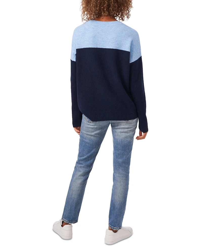 Vince Camuto Cozy Extended Shoulder Color Blocked Sweater