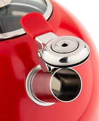 Viking Stainless Steel 2.6-Quart Black Tea Kettle with Copper Handle