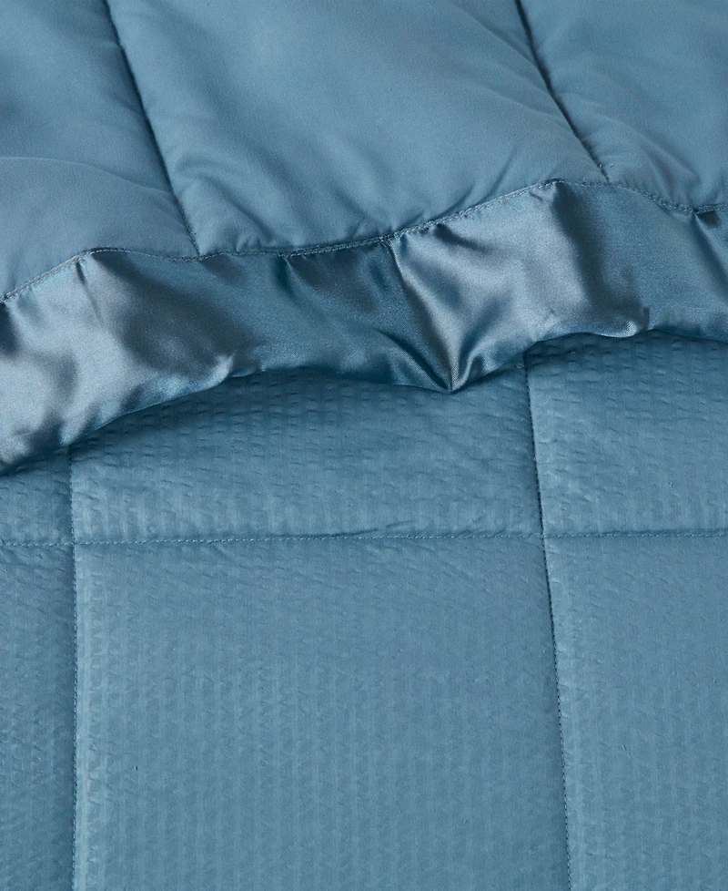 Madison Park Cambria Oversized Down Alternative Satin Trim Blanket