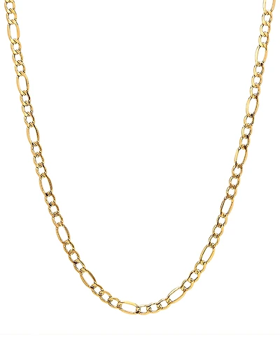 Lightweight 18" Figaro Link (5-3/4mm) Chain Necklace in 14k Gold